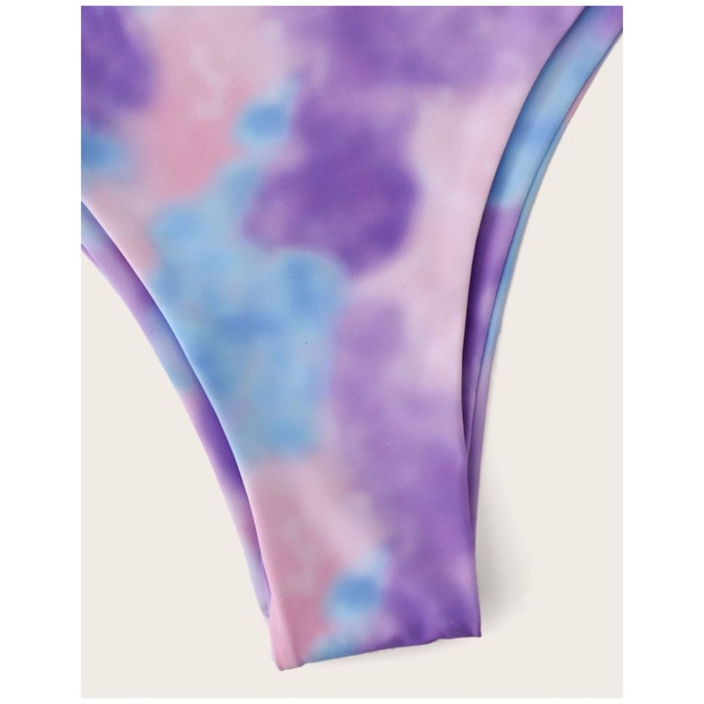 CLEARANCE Tie Dye Harness Strappy 2Pc Bikini Swimsuit - Picture 4 of 5